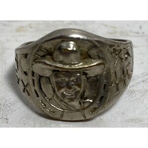 1950's - Hop-A-long Cassidy Silver Color Ring Metal  Vtg.